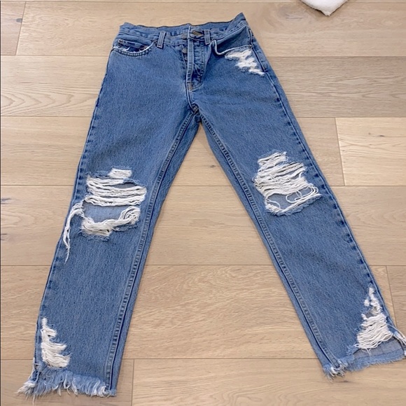 CARMAR High Waist Distressed Denim Jean Size 25